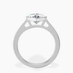 Platinum Bezel Set Solitaire Lab Diamond Ring side right image one