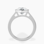Platinum Bezel Set Solitaire Lab Diamond Ring side right image one