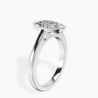 Platinum Bezel Set Solitaire Lab Diamond Ring standing product image one