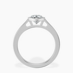 Platinum Bezel Set Solitaire Lab Diamond Ring side right image one