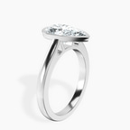 2.81 ct. pear Bezel Solitaire Ring in platinum standing product image one
