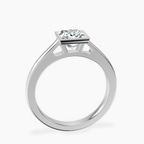 Platinum Bezel Set Solitaire Lab Diamond Ring side right image one