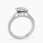 Platinum Bezel Set Solitaire Lab Diamond Ring side right image one