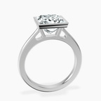 Platinum Bezel Set Solitaire Lab Diamond Ring side right image one