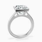 Platinum Bezel Set Solitaire Lab Diamond Ring side right image one
