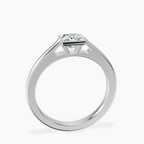 Platinum Bezel Set Solitaire Lab Diamond Ring side right image one