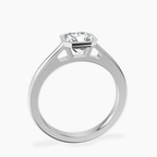 Platinum Bezel Set Solitaire Lab Diamond Ring side right image one