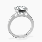 Platinum Bezel Set Solitaire Lab Diamond Ring side right image one