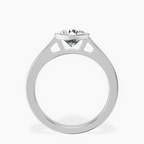 Platinum Bezel Set Solitaire Lab Diamond Ring side right image one