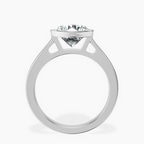 2.82 ct. round Bezel Solitaire Ring in 18kt white gold side right image one