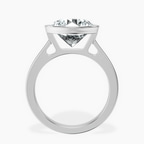 Platinum Bezel Set Solitaire Lab Diamond Ring side right image one