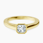 14kt Yellow Gold Bezel Set Solitaire Lab Diamond Ring front image