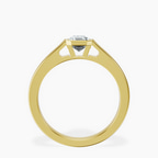 14kt Yellow Gold Bezel Set Solitaire Lab Diamond Ring side right image one