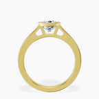 14kt Yellow Gold Bezel Set Solitaire Lab Diamond Ring side right image one