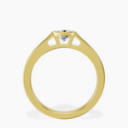 18kt Yellow Gold Bezel Set Solitaire Lab Diamond Ring side right image one