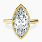 14kt Yellow Gold Bezel Set Solitaire Lab Diamond Ring front image