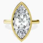 14kt Yellow Gold Bezel Set Solitaire Lab Diamond Ring front image