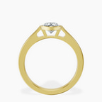 1.52 ct. oval Bezel Solitaire Ring in 14kt yellow gold side right image one