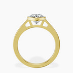 14kt Yellow Gold Bezel Set Solitaire Lab Diamond Ring side right image one