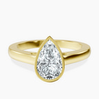 14kt Yellow Gold Bezel Set Solitaire Lab Diamond Ring front image