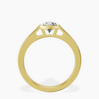 14kt Yellow Gold Bezel Set Solitaire Lab Diamond Ring side right image one