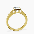 14kt Yellow Gold Bezel Set Solitaire Lab Diamond Ring side right image one