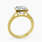 14kt Yellow Gold Bezel Set Solitaire Lab Diamond Ring side right image one