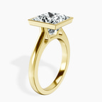 18kt Yellow Gold Bezel Set Solitaire Lab Diamond Ring standing product image one
