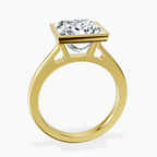 18kt Yellow Gold Bezel Set Solitaire Lab Diamond Ring side right image one