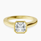 14kt Yellow Gold Bezel Set Solitaire Lab Diamond Ring front image