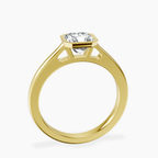 14kt Yellow Gold Bezel Set Solitaire Lab Diamond Ring side right image one
