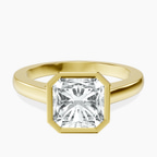 18kt Yellow Gold Bezel Set Solitaire Lab Diamond Ring front image
