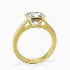 18kt Yellow Gold Bezel Set Solitaire Lab Diamond Ring side right image one