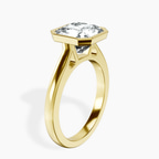 18kt Yellow Gold Bezel Set Solitaire Lab Diamond Ring standing product image one