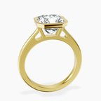 18kt Yellow Gold Bezel Set Solitaire Lab Diamond Ring side right image one