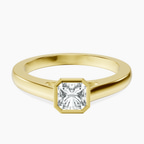 14kt Yellow Gold Bezel Set Solitaire Lab Diamond Ring front image
