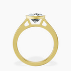 18ct Yellow Gold Bezel Set Solitaire Lab Diamond Ring side right image one