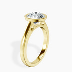 2.82 ct. round Bezel Solitaire Ring in 10kt yellow gold standing product image one
