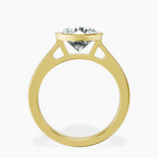 2.82 ct. round Bezel Solitaire Ring in 10kt yellow gold side right image one
