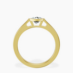 14kt Yellow Gold Bezel Set Solitaire Lab Diamond Ring side right image one