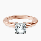 18kt Rose Gold Quinn Solitaire Lab Diamond Ring front image
