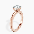 18kt Rose Gold Quinn Solitaire Lab Diamond Ring standing product image one