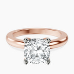 14kt Rose Gold Quinn Solitaire Lab Diamond Ring front image