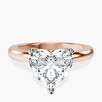 10kt Rose Gold Quinn Solitaire Lab Diamond Ring front image