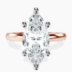 10kt Rose Gold Quinn Solitaire Lab Diamond Ring front image