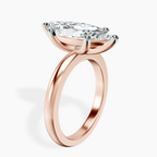 10kt Rose Gold Quinn Solitaire Lab Diamond Ring standing product image one