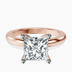 18kt Rose Gold Quinn Solitaire Lab Diamond Ring front image