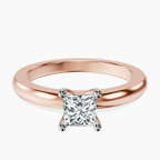 10kt Rose Gold Quinn Solitaire Lab Diamond Ring front image
