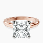 18kt Rose Gold Quinn Solitaire Lab Diamond Ring front image