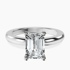 Platinum Quinn Solitaire Lab Diamond Ring front image
